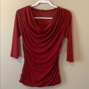 Maurices Wine 3/4 length sleeves dress shirt